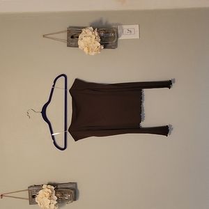 Windsor off the shoulder hunter Green top 👌